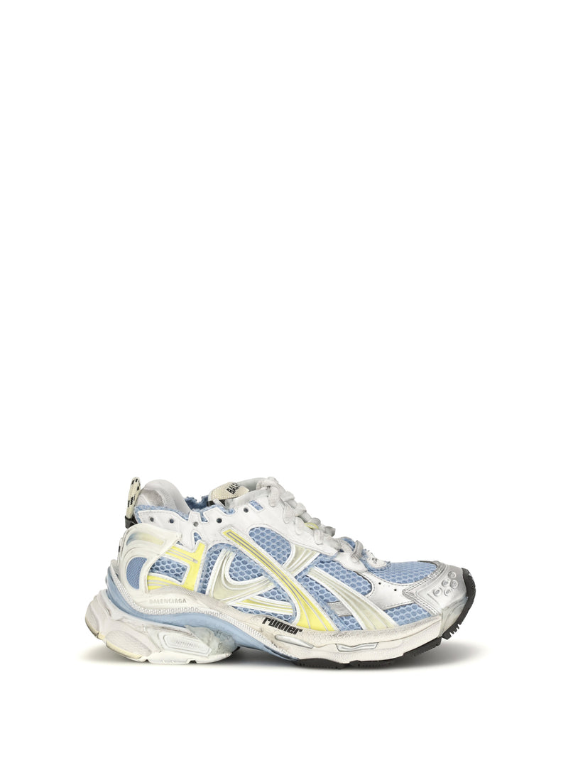 Balenciaga Zapatillas Balenciaga Runner de malla azul/amarillo/blanco - World Class Fashion