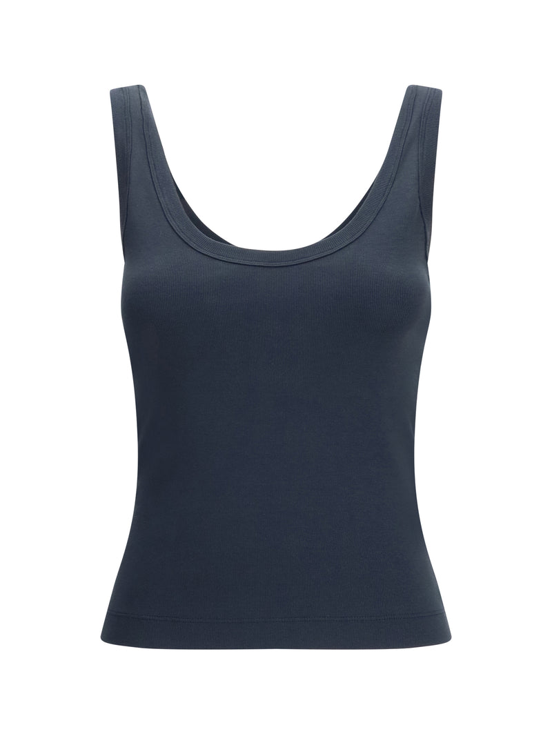 Brunello Cucinelli Brunello Cucinelli Cotton Tank Top Blu Freddo - World Class Fashion
