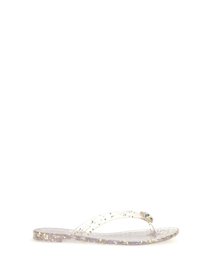 Casadei Casadei Glitter Thong Sandals ICE/ORO - ICONIC - World Class Fashion