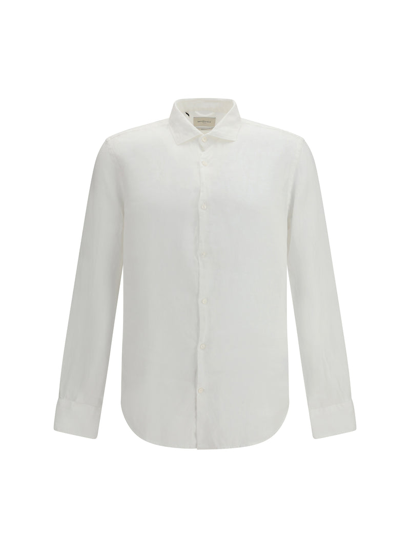 Brooksfield Brooksfield Linen Shirt Offwhite Men - World Class Fashion