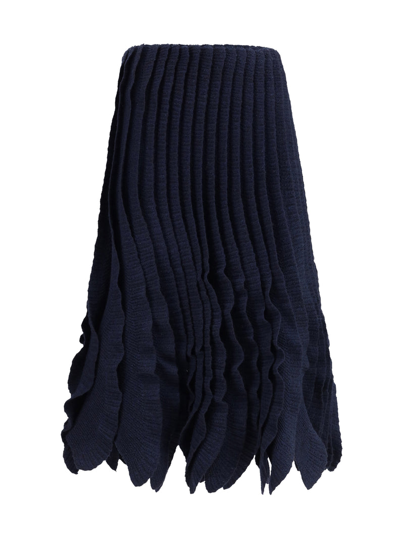 Alaia Alaïa Tweed Knit Ruffle Skirt - World Class Fashion