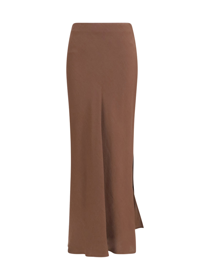 Brunello Cucinelli Brunello Cucinelli Long Skirt Cocoa Women - World Class Fashion