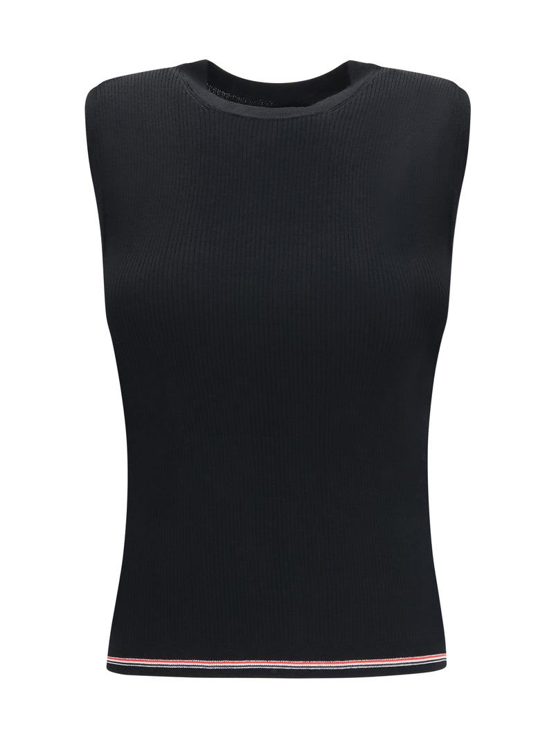 Thom Browne Thom Browne RWB Merino Wool Top Black - World Class Fashion
