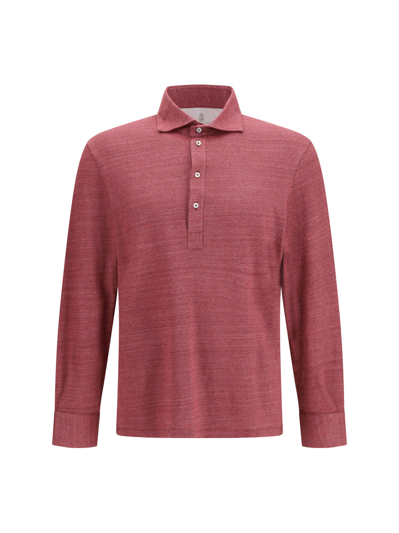 Brunello Cucinelli Brunello Cucinelli Long-sleeve Polo Coral Men - World Class Fashion