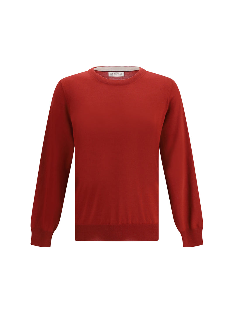 Brunello Cucinelli Brunello Cucinelli Virgin Wool Sweater CILIEGIA+NEBBIA - World Class Fashion