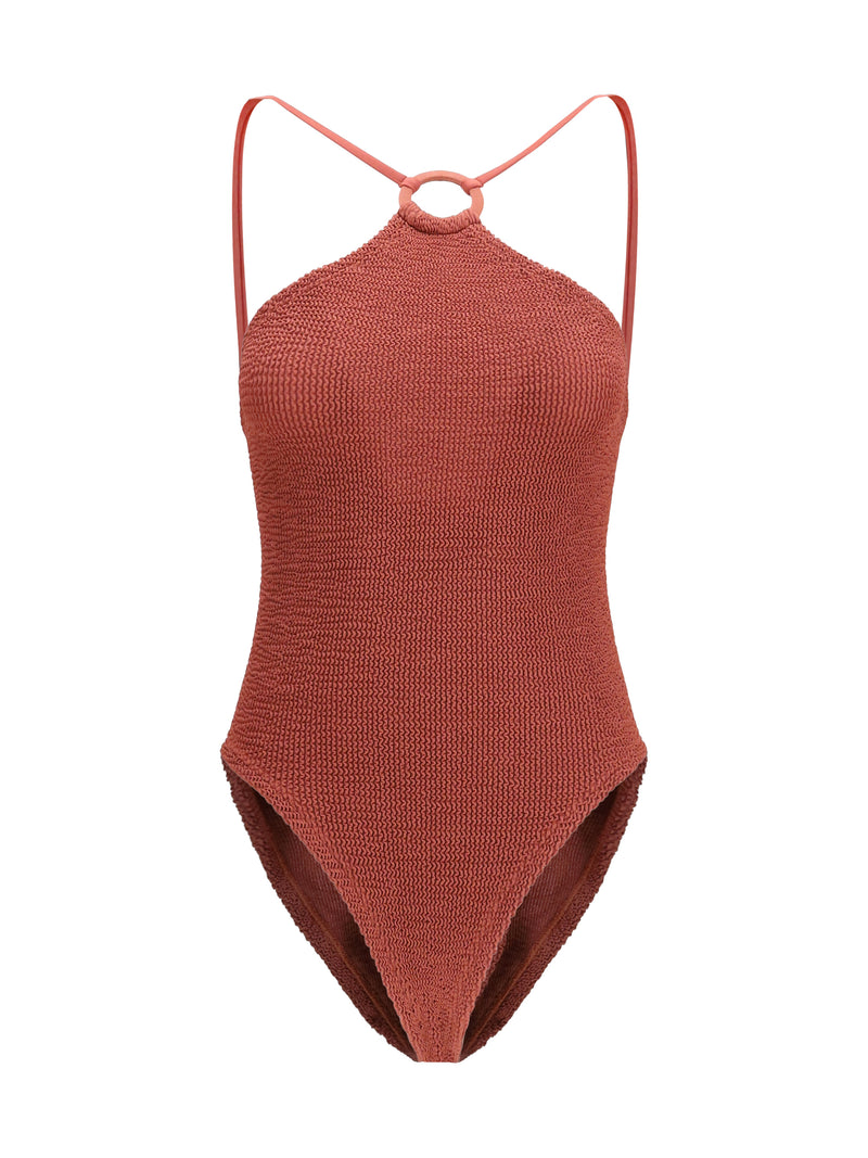 Hunza G Hunza G Jasmine Swimsuit Metallic Rosewood Women - World Class Fashion