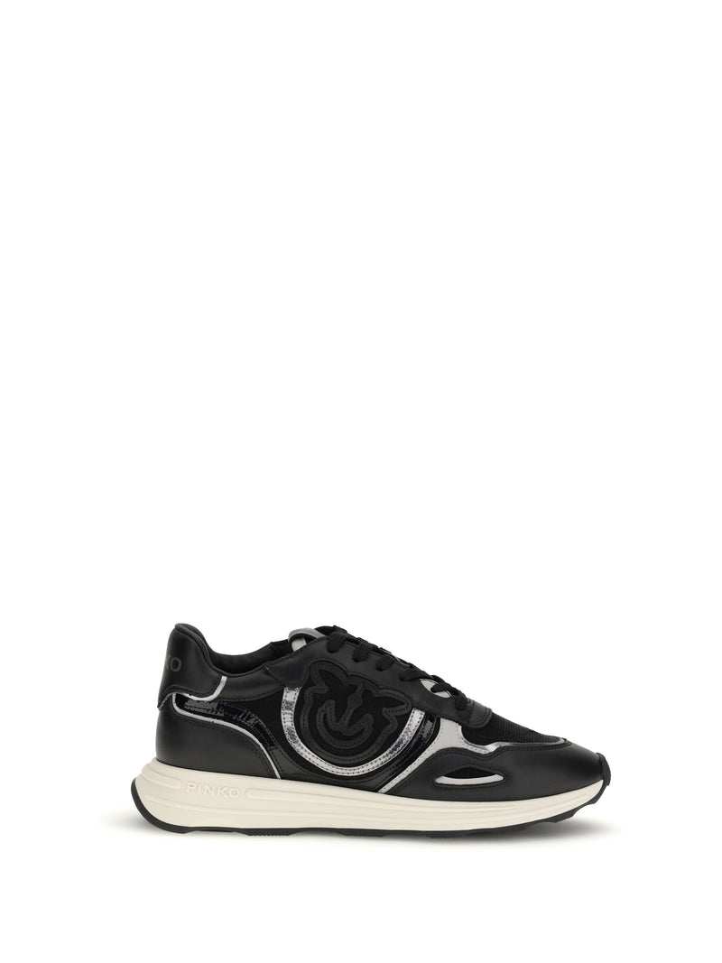 Pinko Pinko Leather Zoe Sneakers Black Women - World Class Fashion