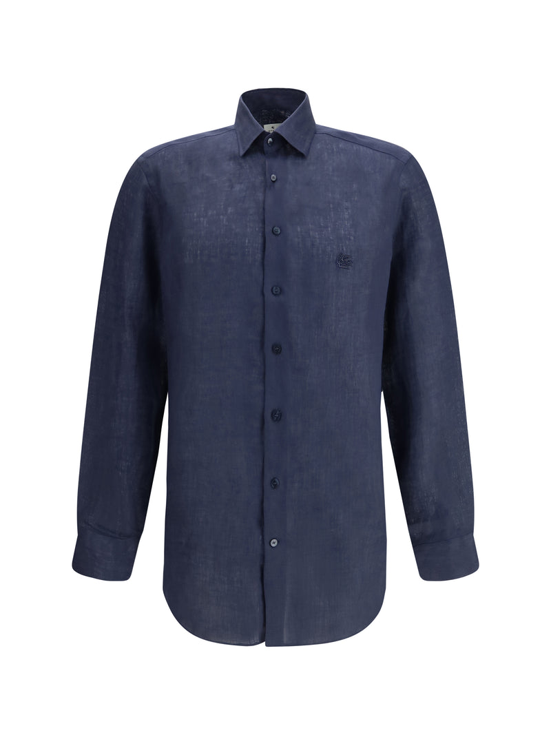 Etro Etro Linen Shirt with Pegaso Embroidery B0339 - World Class Fashion