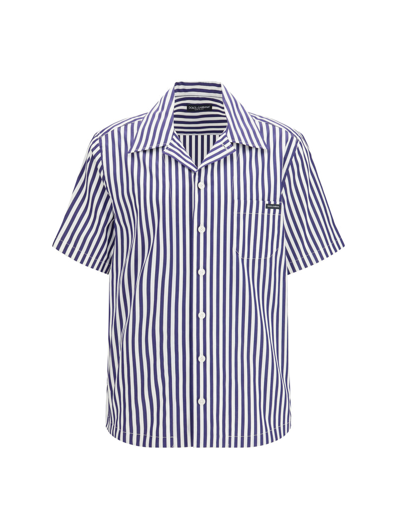 Dolce & Gabbana Dolce & Gabbana Bowling Shirt Blue Men - World Class Fashion