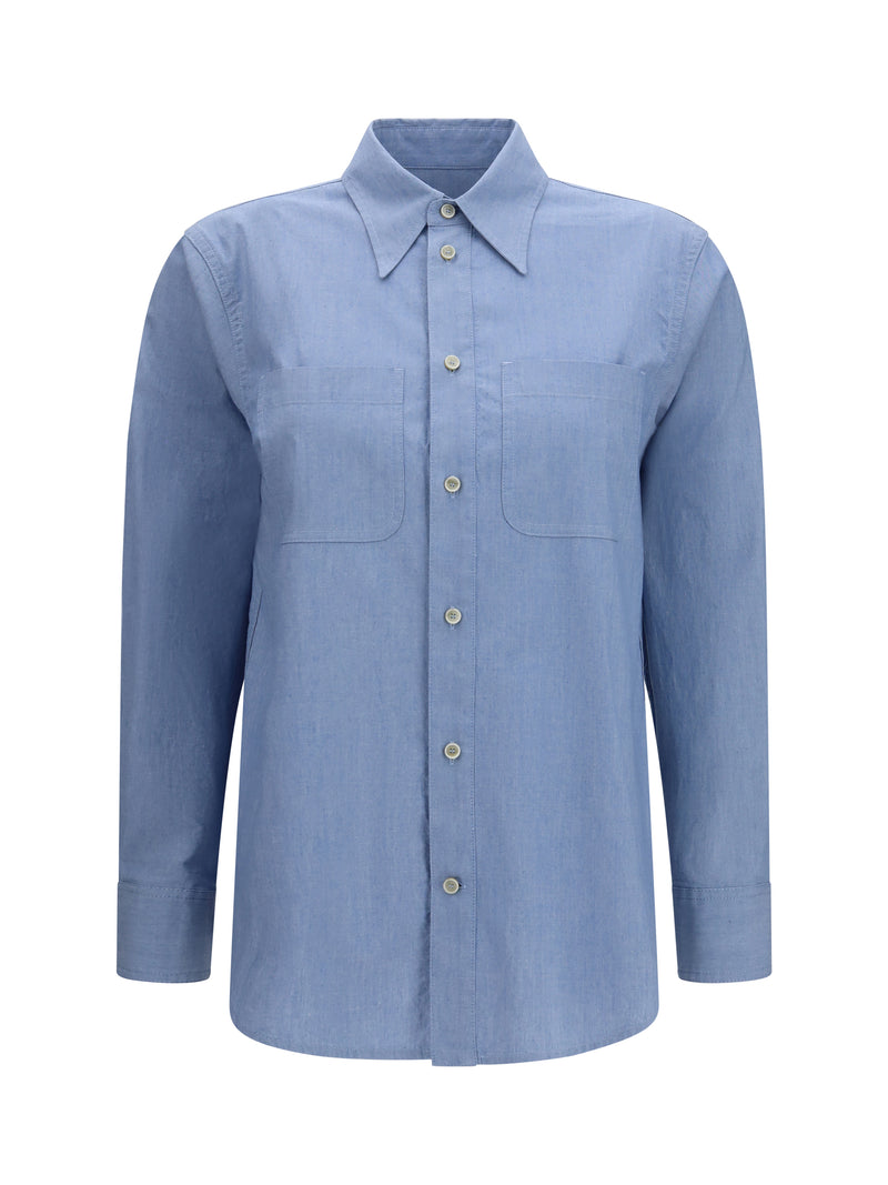 Loro Piana Loro Piana Korinne Cotton and Silk Shirt Velvet Stone - World Class Fashion