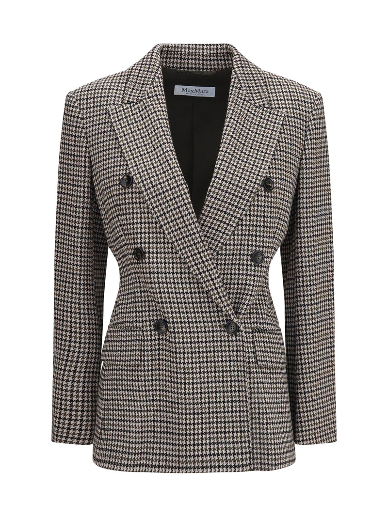 Max Mara Max Mara Eccelso Double-breasted Blazer Checkered - World Class Fashion