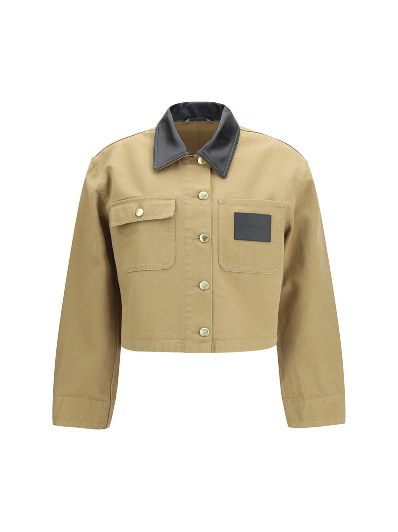 Balenciaga Balenciaga Heavy Cotton Cropped Jacket Beige - World Class Fashion
