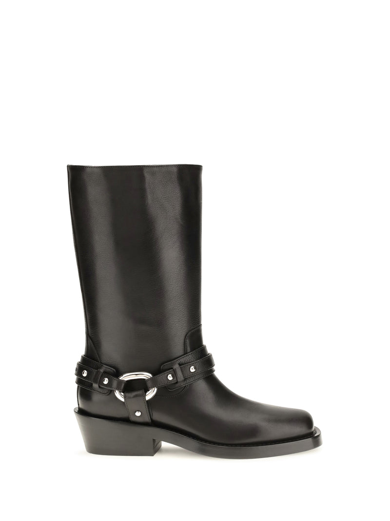 Rabanne Rabanne Leather Buckle Ankle Boots Black Women - World Class Fashion