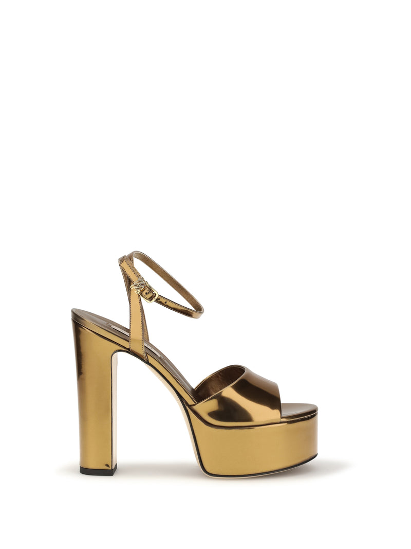 Casadei Casadei Patty Platform Interstellar Sandals Ottone - World Class Fashion