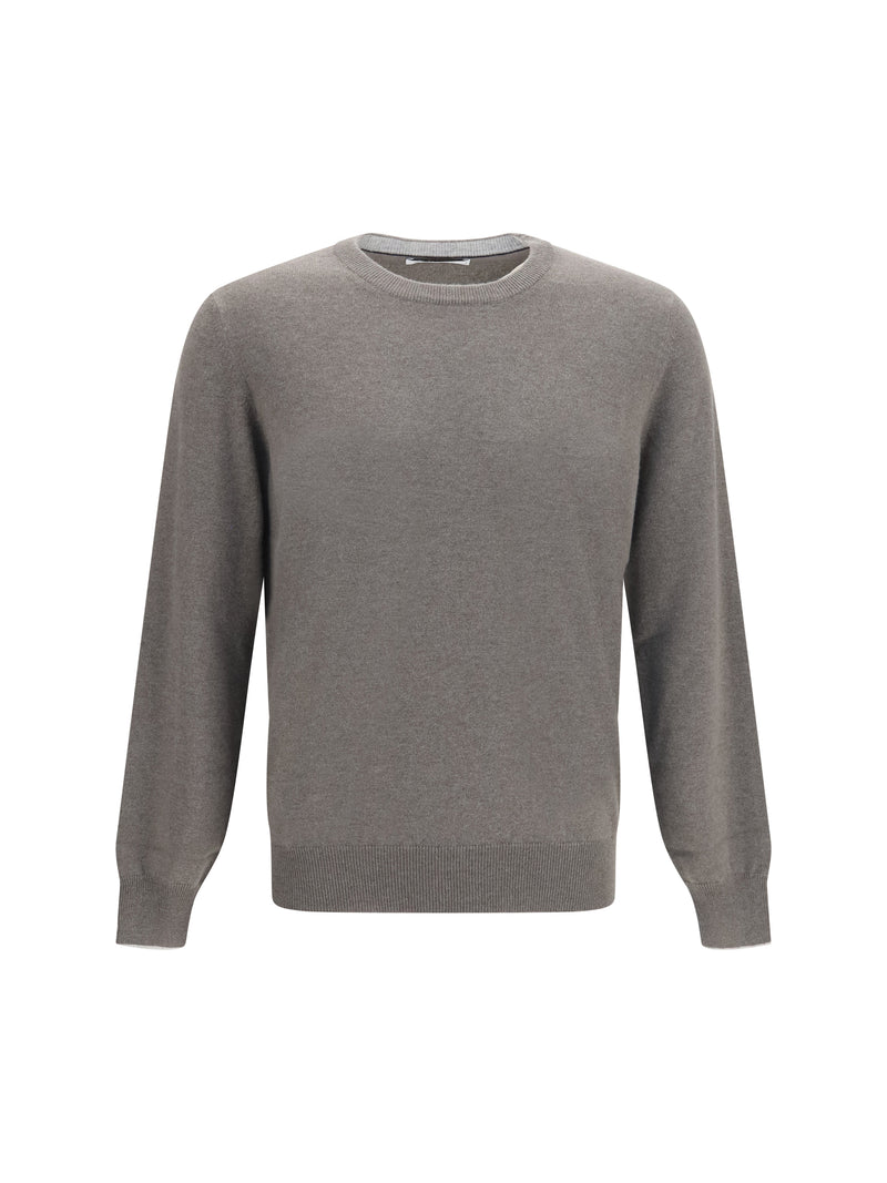 Brunello Cucinelli Brunello Cucinelli Cashmere Sweater Army Washed Men - World Class Fashion