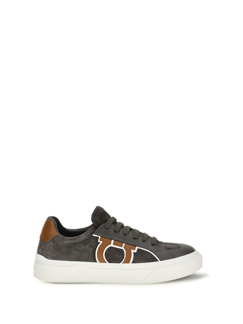 Ferragamo Ferragamo Gancini Sneakers Daytona Grey Men - World Class Fashion