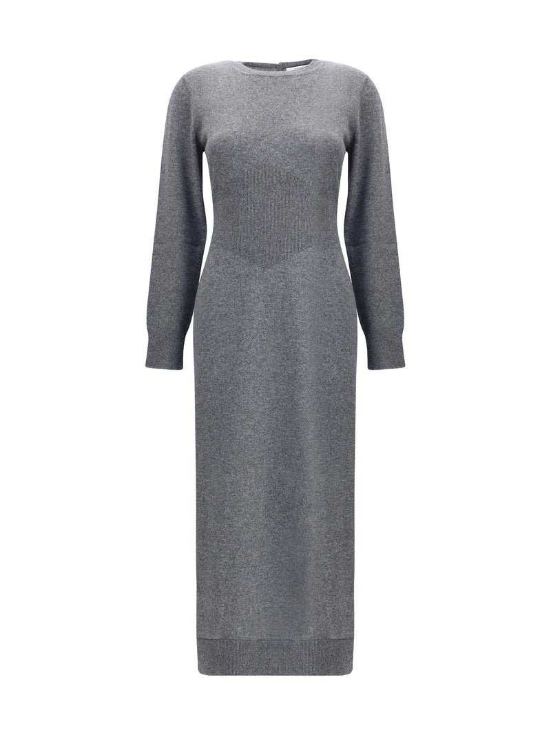 Givenchy Givenchy Long Knit Dress Medium Grey - World Class Fashion