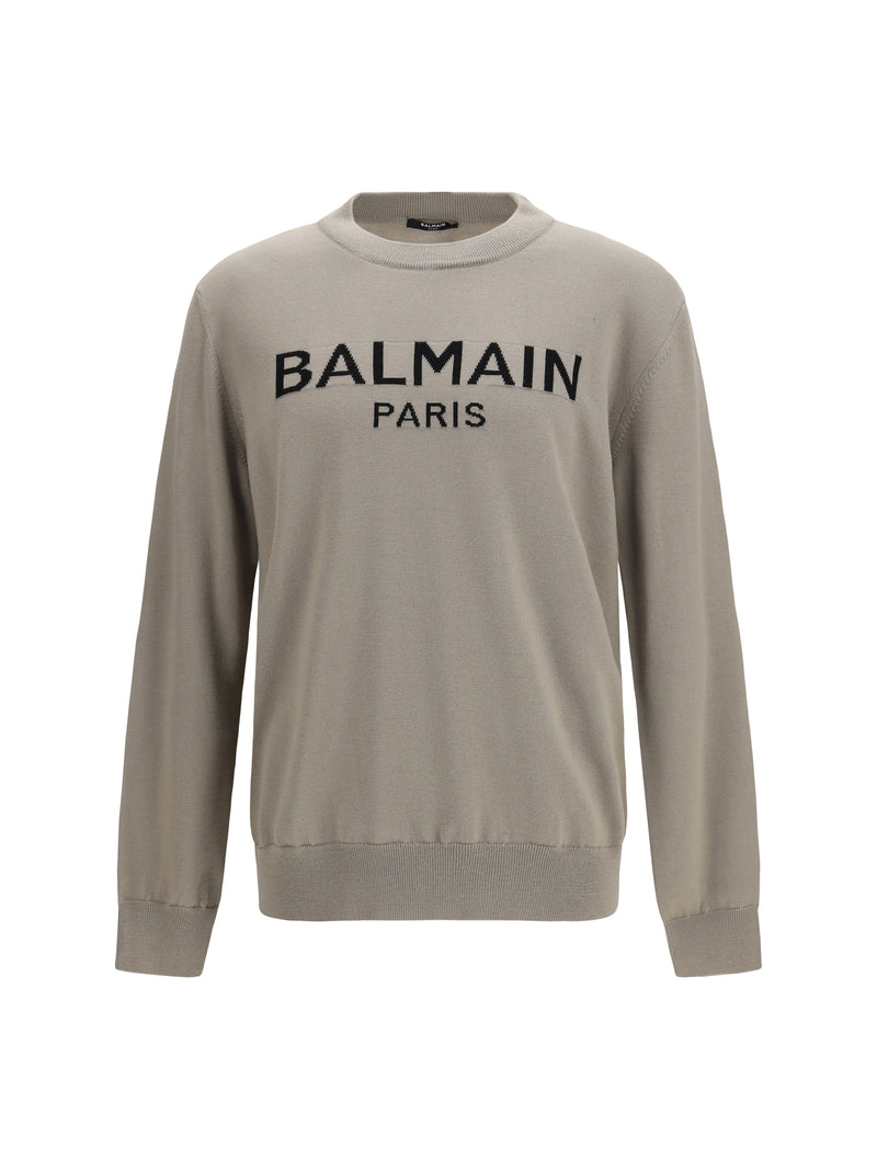 Balmain Balmain Crewneck Wool Sweater GHH FICELLE/NOIR - World Class Fashion