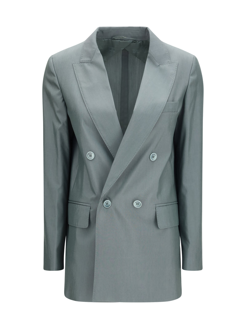 Max Mara Max Mara Mxmalbata Blazer Wool Silk Dark Green - World Class Fashion