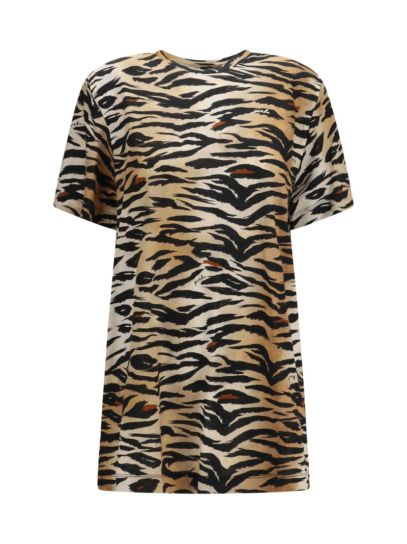 Pinko Pinko Tiger Print Top Multi.Nero/Beige - World Class Fashion