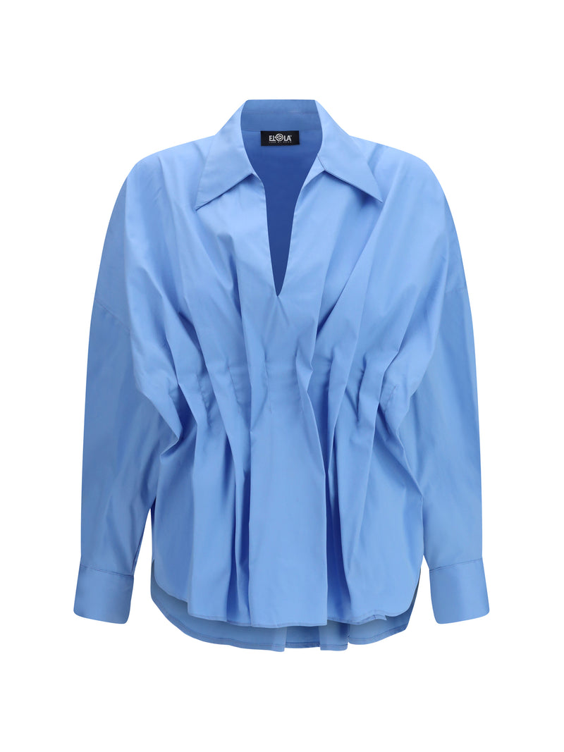Ella Ella Shirt With Front Ruching Azzurro Women - World Class Fashion