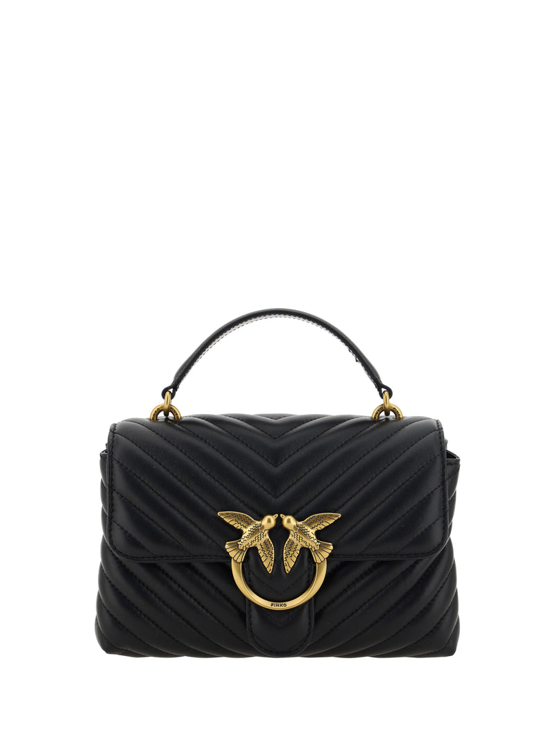 Pinko Pinko Love Lady Mini Handbag Nero-Antique Gold - World Class Fashion