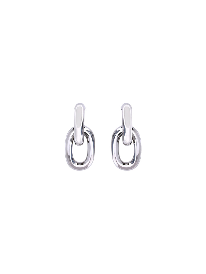 Rabanne Rabanne Double XL Link Earrings Silver - World Class Fashion
