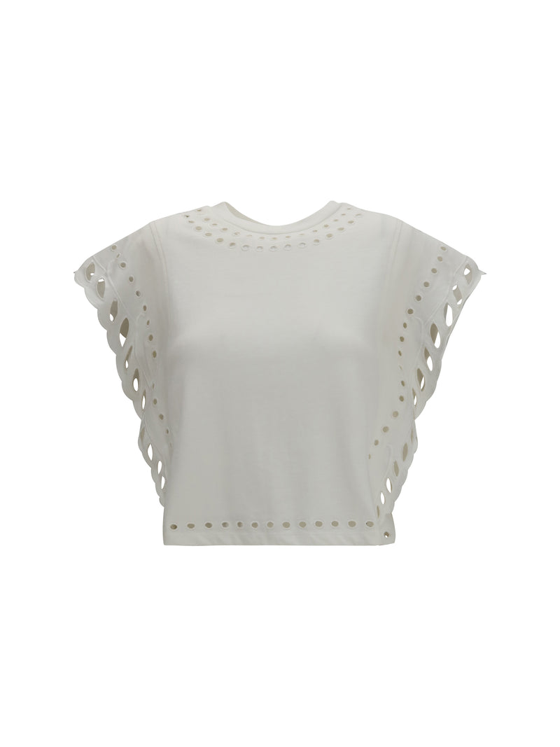 Marant Étoile Marant Étoile Odyle Cotton T-shirt Ecru - World Class Fashion