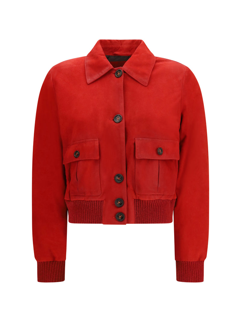 Valstar Valstar Suede Leather Jacket Red Women - World Class Fashion