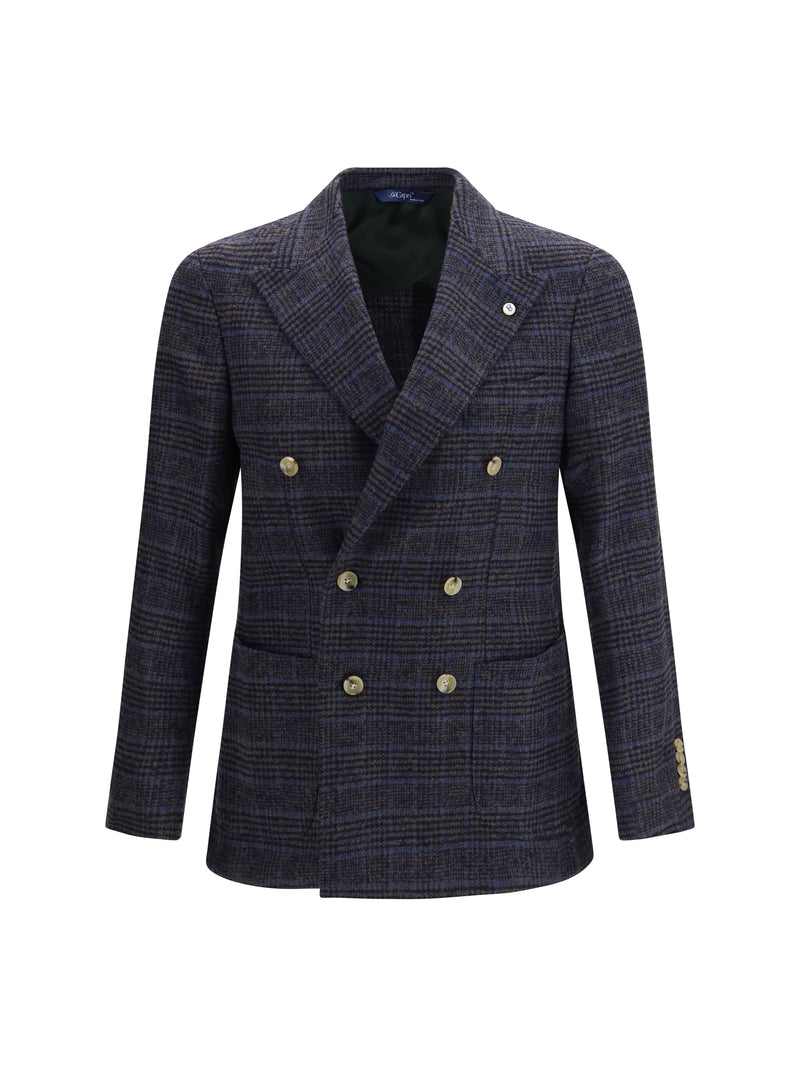 Gi Capri Gi Capri Ischia Double-breasted Jacket Grey Men - World Class Fashion
