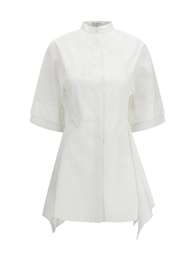 Alaia Alaïa Panelled Poplin Dress Blanc Women - World Class Fashion