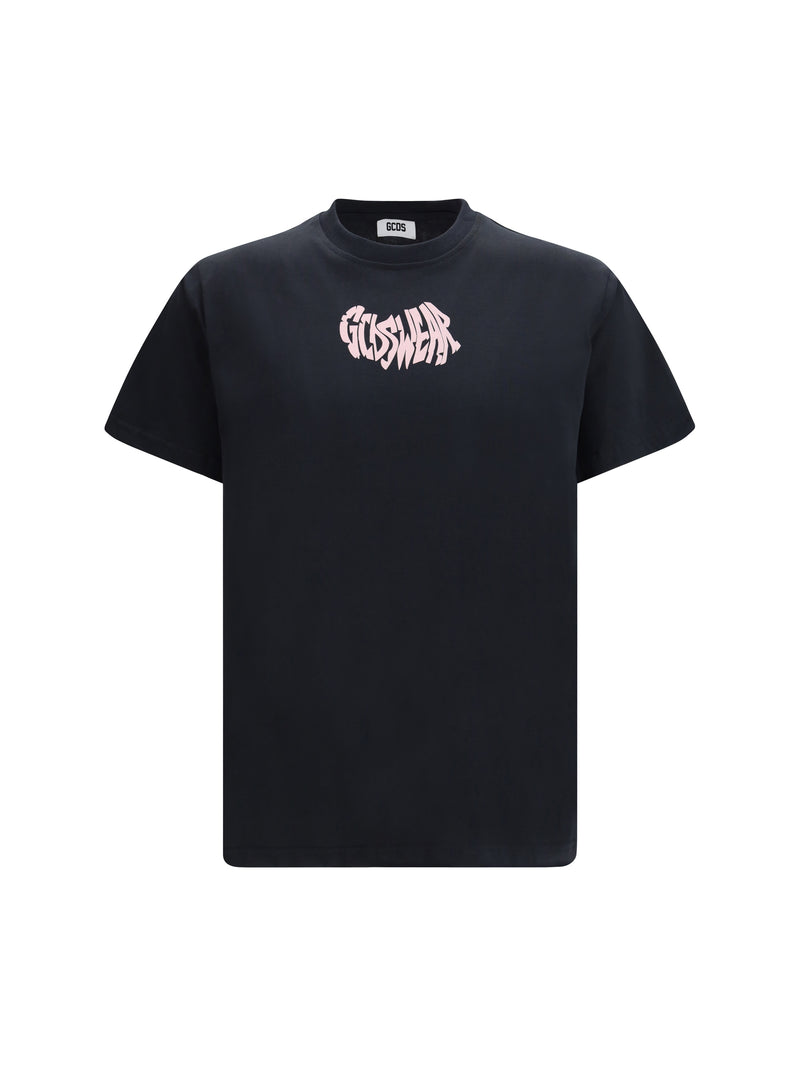 Gcds Gcds Apple T-shirt With Graphic Print Anthracite/Pink - World Class Fashion