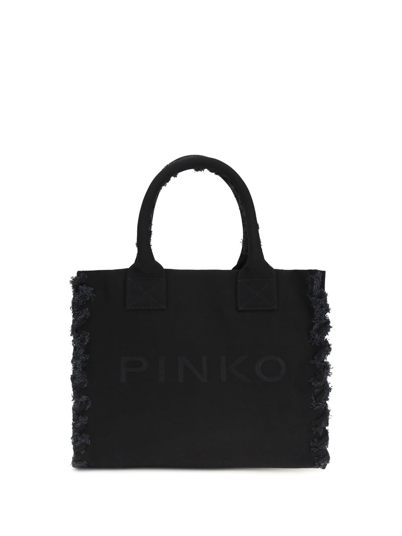 Pinko Pinko Canvas Tote Bag Nero Limousine - World Class Fashion