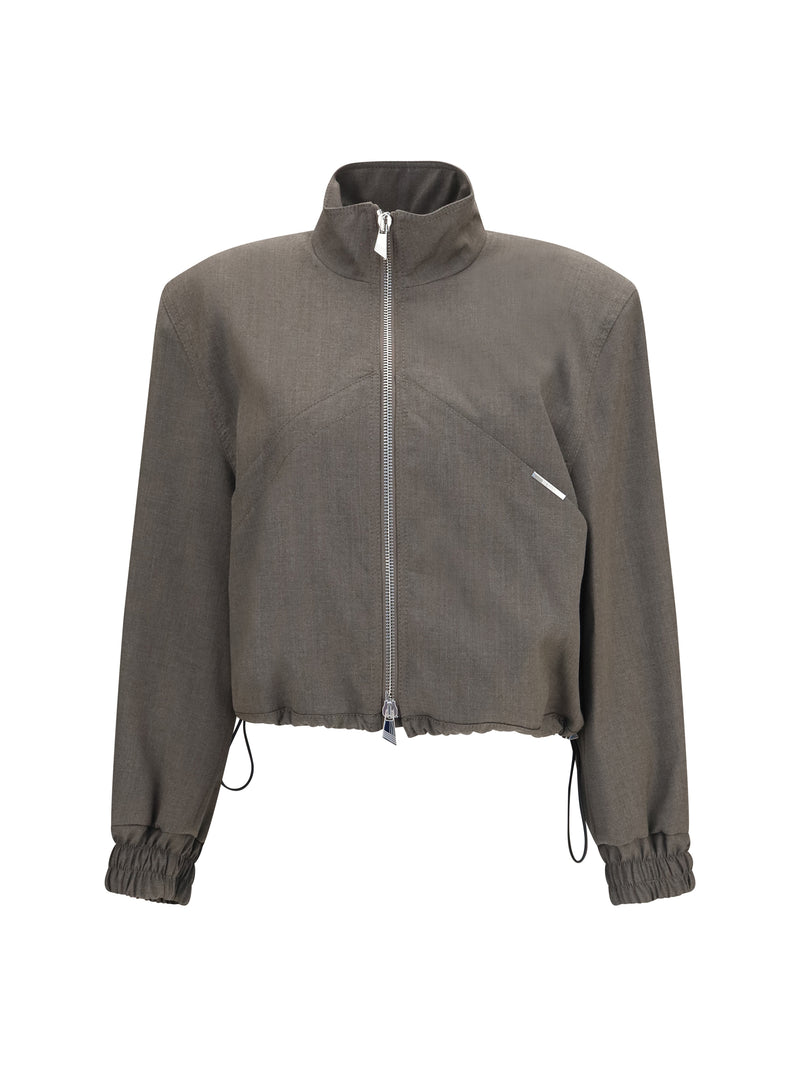The Attico The Attico Wool-blend Bomber Silver-tone Women - World Class Fashion
