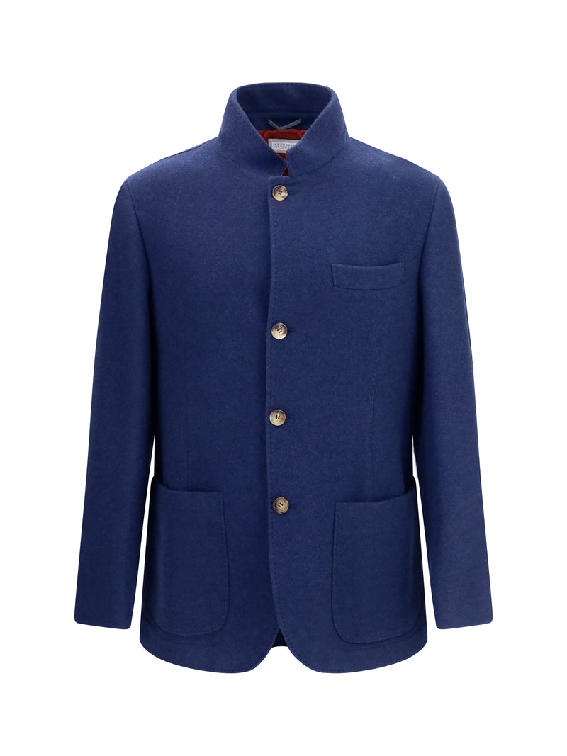Brunello Cucinelli Brunello Cucinelli Cashmere Jacket Ocean Blue - World Class Fashion