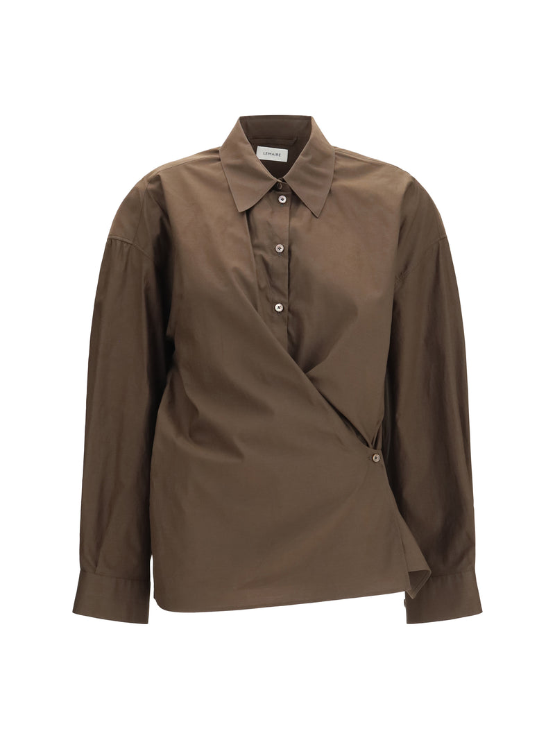Lemaire Lemaire Cotton Blend Shirt Truffle - World Class Fashion