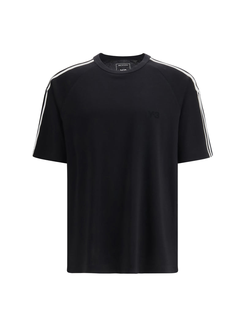 Y-3 Y-3 Short-Sleeve T-shirt with 3 Stripes Black - World Class Fashion