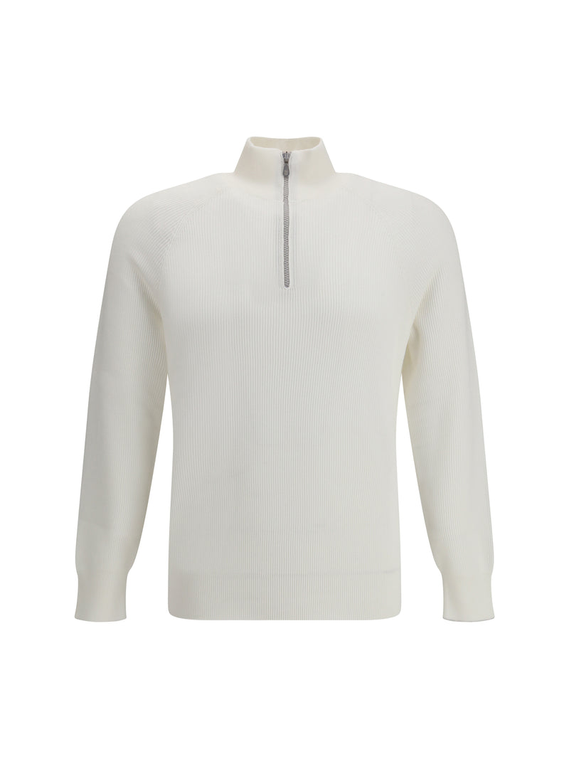 Brunello Cucinelli Brunello Cucinelli Cotton Sweater Panama+Nebbia Men - World Class Fashion