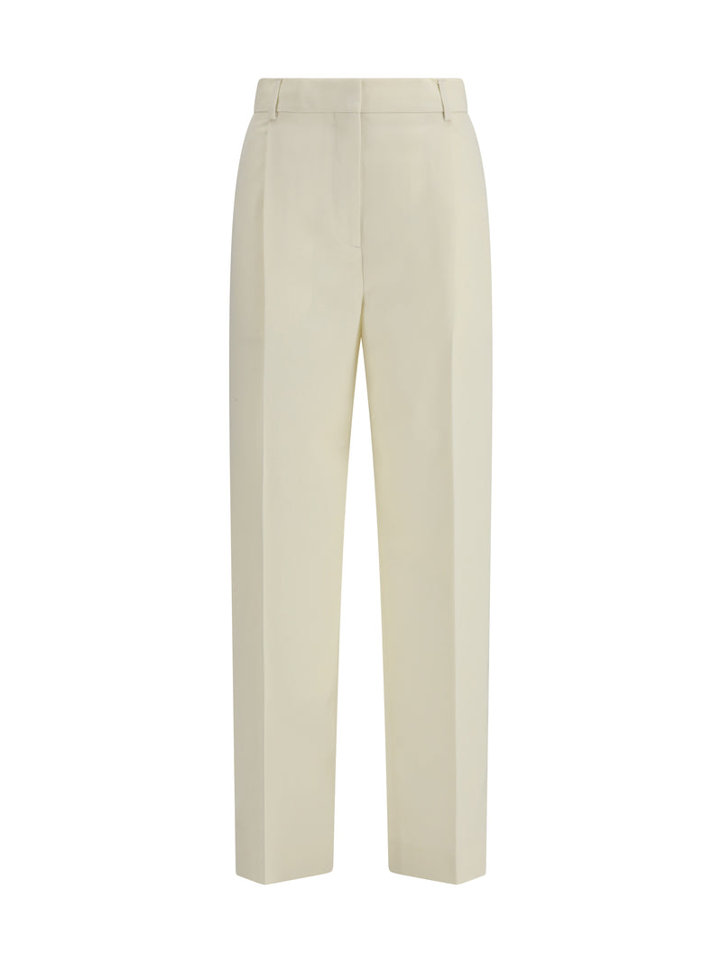Toteme Pantalones Rectos Toteme Mujer Color Crudo - World Class Fashion