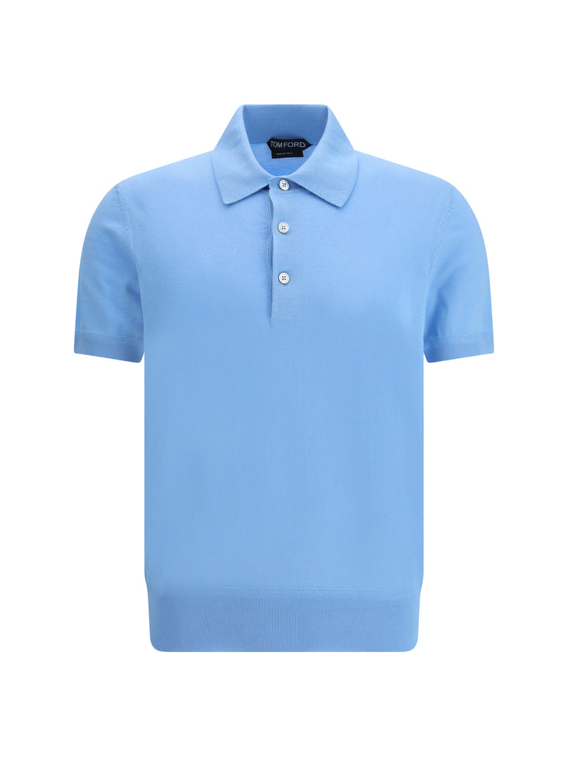 Tom Ford Tom Ford Cotton Polo Turquoise Men - World Class Fashion