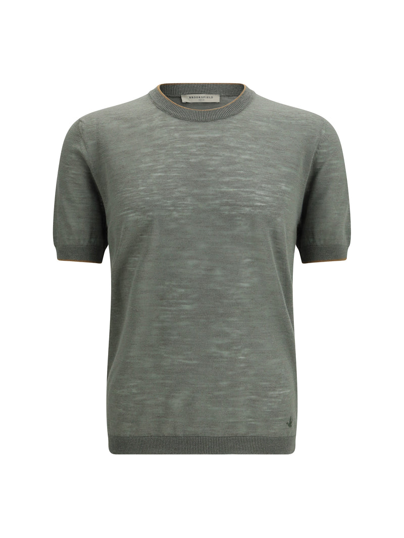 Brooksfield Brooksfield Short-sleeved Linen Blend Shirt Alligator - World Class Fashion