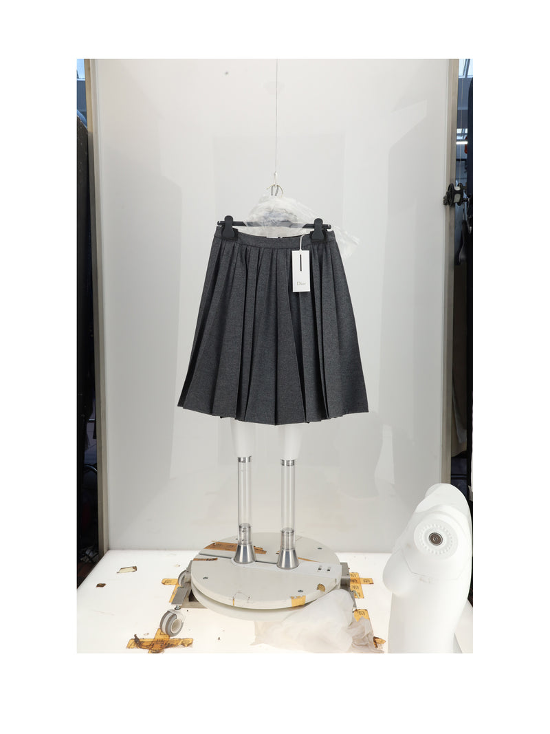 Dior Dior Wool Cashmere Skirt Grey Women - World Class Fashion