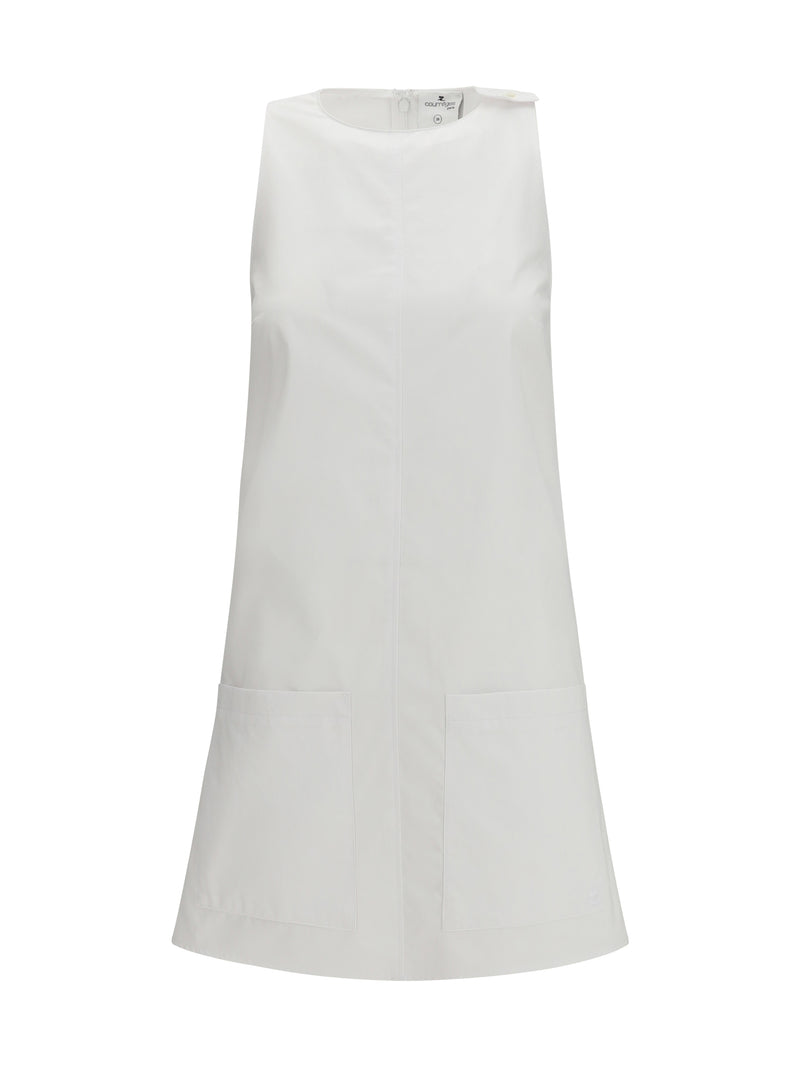 Courrèges Minivestido Halter Courrèges Blanco para Mujer - World Class Fashion