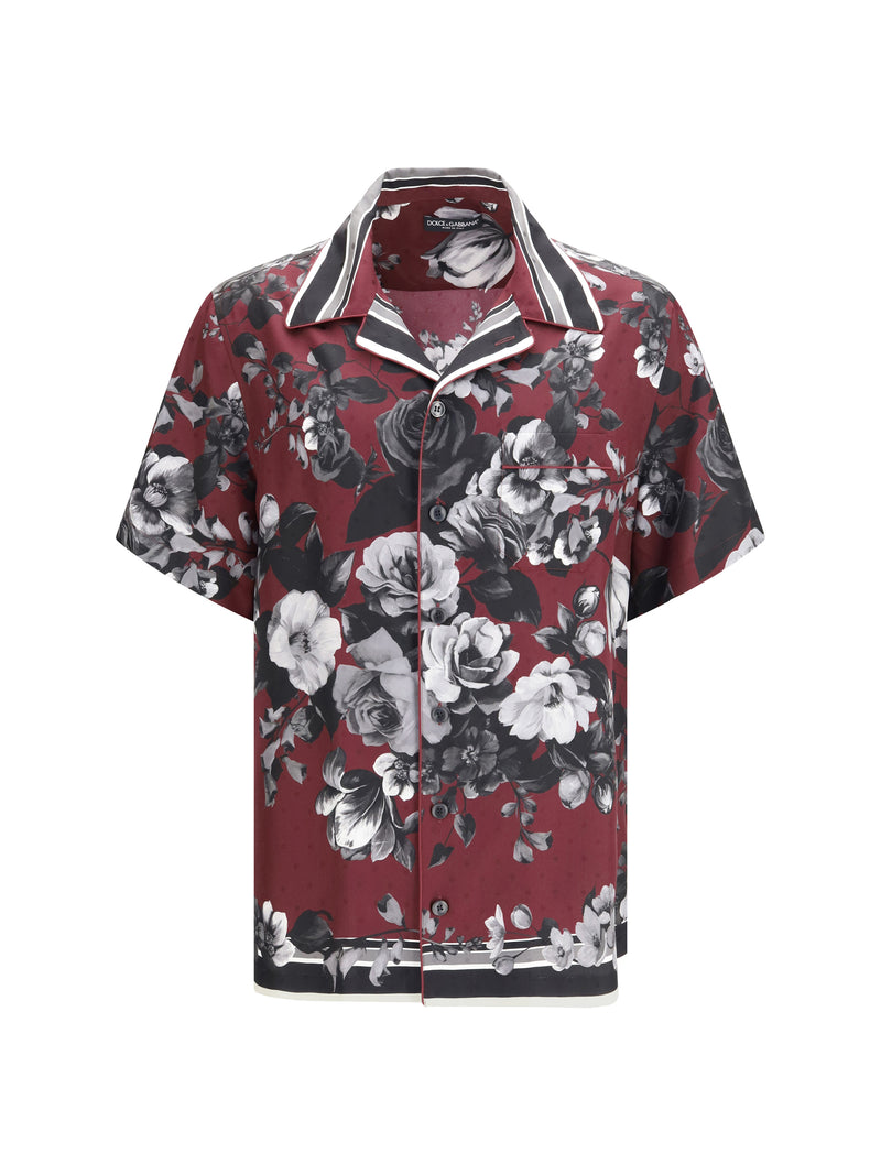 Dolce & Gabbana Dolce & Gabbana Peony Print Silk Shirt Ramage Peonie Men - World Class Fashion