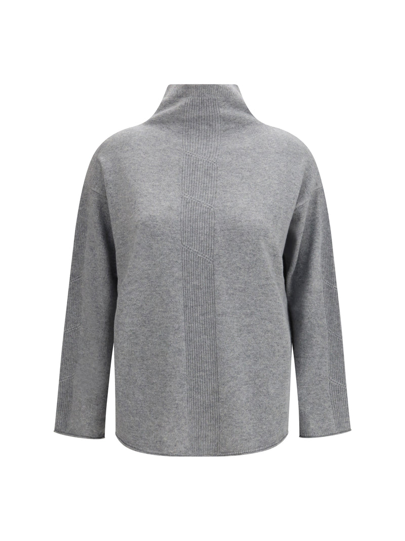 Max Mara Pure Max Mara Jersey de Cachemir Puro Grigio Chiaro - World Class Fashion
