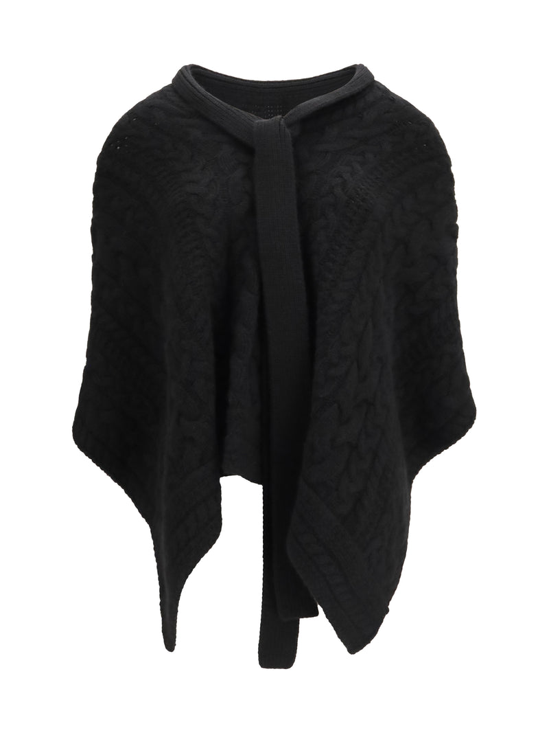 Ermanno Scervino Ermanno Scervino Cashmere Cape Black Women - World Class Fashion