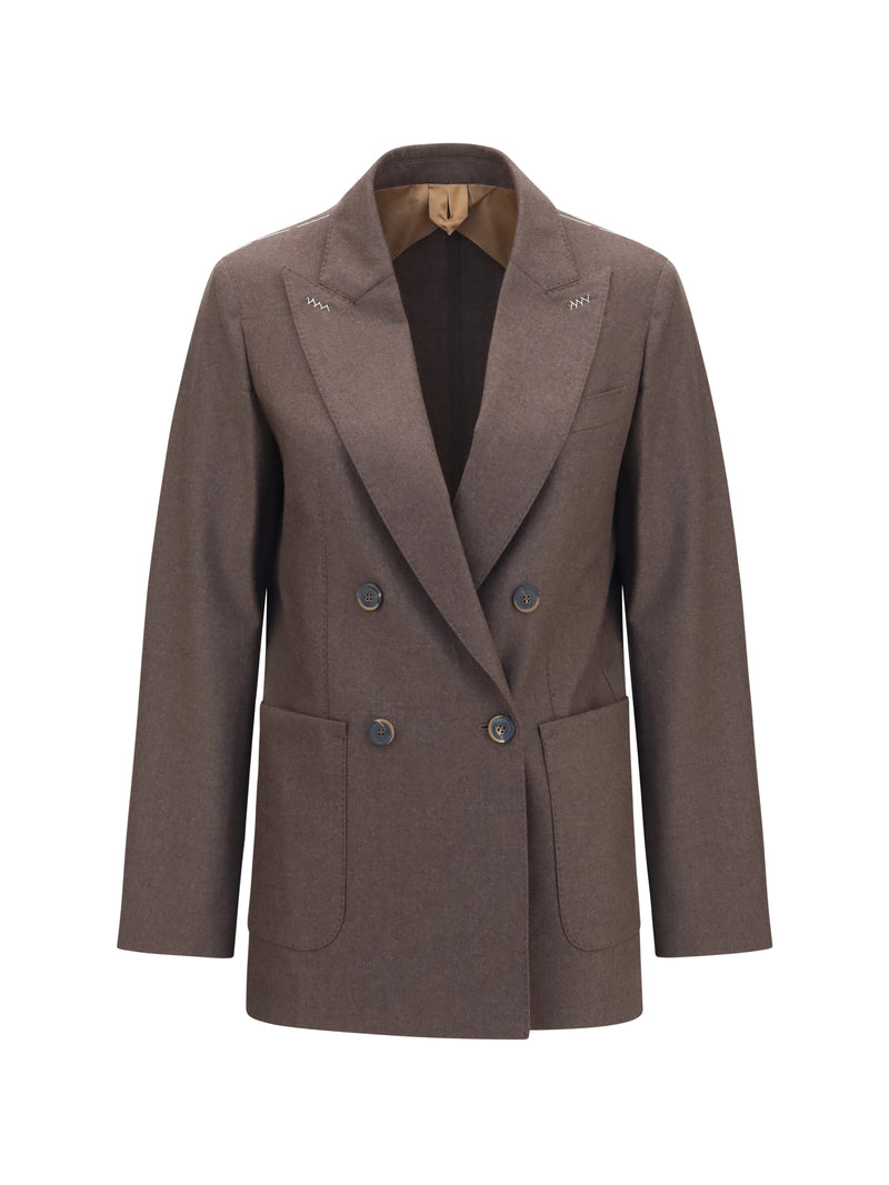 Max Mara Max Mara Cloruro Double-breasted Blazer Brown - World Class Fashion