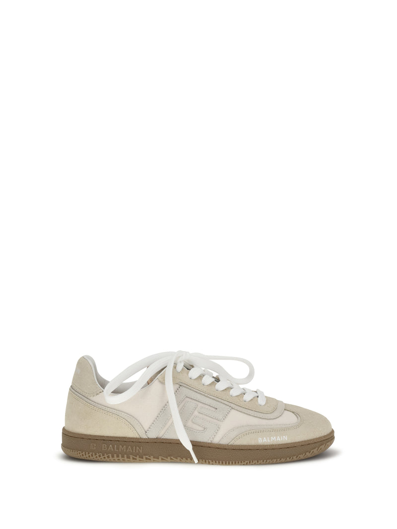 Balmain Balmain Swan Sneakers Deerskin Leather Creme - World Class Fashion