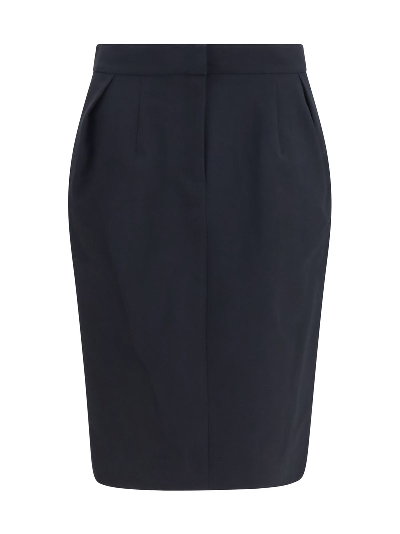 Magda Butrym Magda Butrym Pleated Midi Skirt Black - World Class Fashion