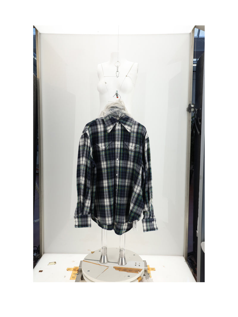 Celine Celine Kashmir Shirt Blue/Green/White Women - World Class Fashion
